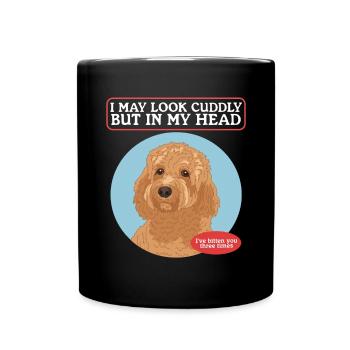 Cavapoo Dog | Cavoodle Dog Owner Gift - Full Colour Mug - black - Front