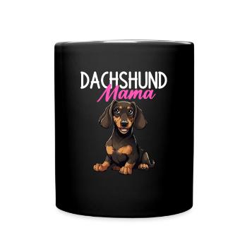 Dachshund dog, Weenie Dog - Tasse einfarbig - Schwarz - Vorne