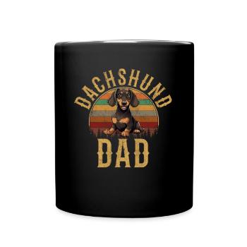 Dachshund dad dog, Weenie Dog - Tasse einfarbig - Schwarz - Vorne