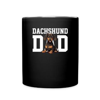 Dachshund dad dog, Weenie Dog - Tasse einfarbig - Schwarz - Vorne