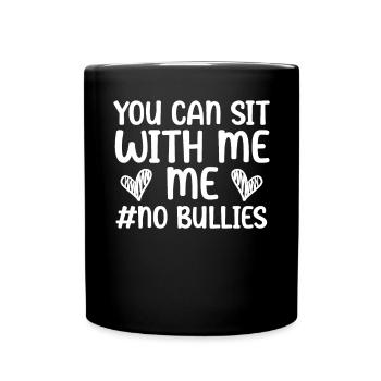 Tag der Einheit, Anti-Mobbing, Mobbing-Prävention, Freundlichkeit - Tasse einfarbig - Schwarz - Vorne