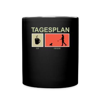 Hund Chihuahua Hundebesitzer Gechenkidee - Tasse einfarbig - Schwarz - Vorne