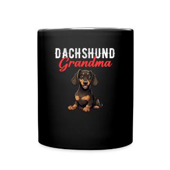 Dachshund mama dog, Weenie Dog - Tasse einfarbig - Schwarz - Vorne