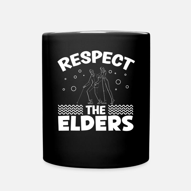 Altenpfleger Respect The Elders Pfleger Pflege - Tasse einfarbig - Schwarz