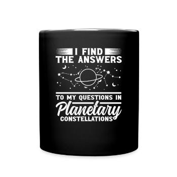 Astrology Answers In Planetary Constellations - Full Colour Mug - black - Front