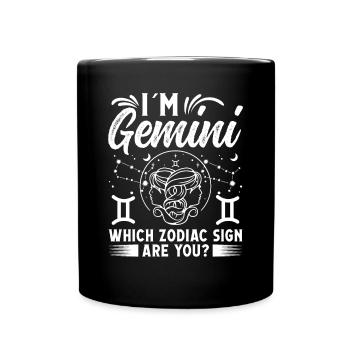 Astrology Gemini Which Zodiac Sign You Esotericism - Full Colour Mug - black - Front