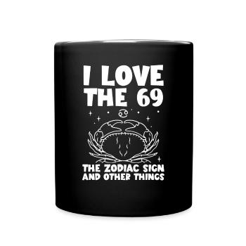 Astrology Love 69 Zodiac Sign And Other Esotericism - Full Colour Mug - black - Front