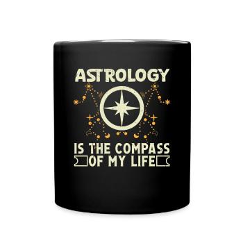Astrology Compass Of My Life Esoteric Signs - Full Colour Mug - black - Front