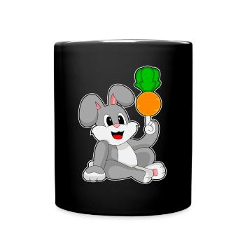 Rabbit carrot - Full Colour Mug - black - Front