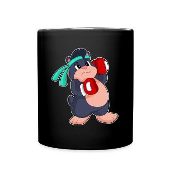 Boxeur Mole Boxer Gants de boxe Boxe Boxe - Mug uni - noir - Devant
