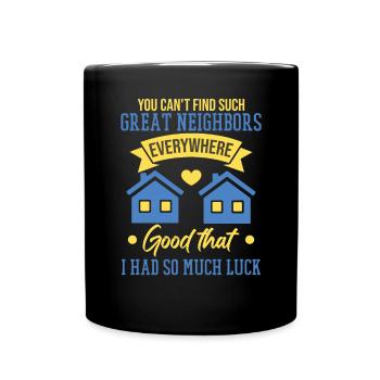 Drôle de voisin Home Family Neighborhood - Mug uni - noir - Devant