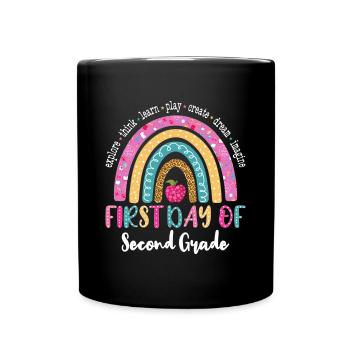 Zweite Klasse Rainbow Girls Jungen Lehrerteam 2. - Tasse einfarbig - Schwarz - Vorne