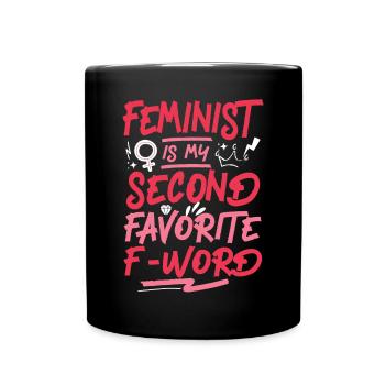 Feminist Feminist Is My Second - Full Colour Mug - black - Front
