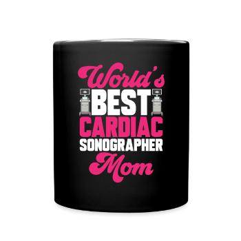 Kardiologe Medizinische Sonographie Ultraschall - Tasse einfarbig - Schwarz - Vorne