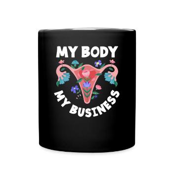 Feminismus Feministin - Tasse einfarbig - Schwarz - Vorne