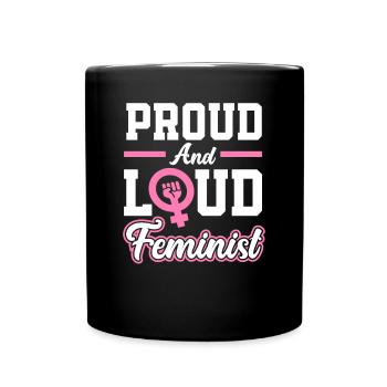 Feminismus Feministin - Tasse einfarbig - Schwarz - Vorne