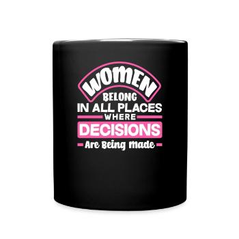 Feminismus Feministin - Tasse einfarbig - Schwarz - Vorne