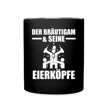 Bräutigam Junggesellenabschied - Tasse einfarbig - Schwarz - Vorne