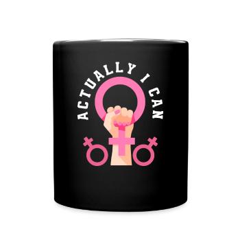 Feminismus Feministin - Tasse einfarbig - Schwarz - Vorne