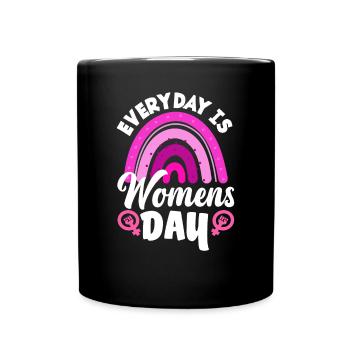 Feminismus Feministin - Tasse einfarbig - Schwarz - Vorne