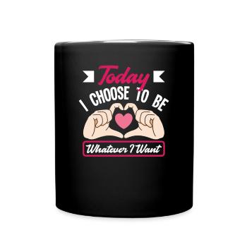 Feminismus Feministin - Tasse einfarbig - Schwarz - Vorne