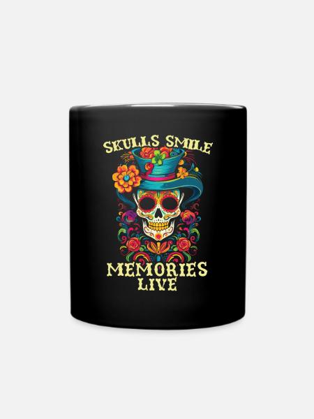 Dia De Los Muertos Sugar Skull Vacances mexicaines - Mug uni - noir