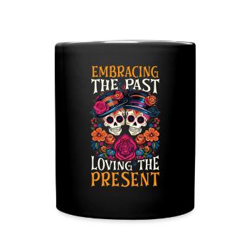 Dia de los Muertos Sugar Skull Mexikanischer Feiertag - Tasse einfarbig - Schwarz - Vorne
