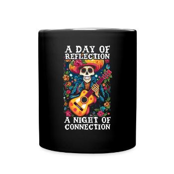 Dia de los Muertos Sugar Skull Mexikanischer Feiertag - Tasse einfarbig - Schwarz - Vorne