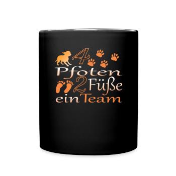 Hund Chihuahua Hundebesitzer Gechenkidee - Tasse einfarbig - Schwarz - Vorne