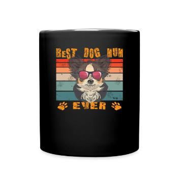 Hund Chihuahua Hundebesitzer Gechenkidee - Tasse einfarbig - Schwarz - Vorne