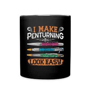 Pen Turning Kit - Full Colour Mug - black - Front