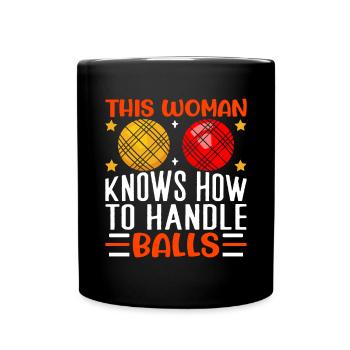 Funny Bocce Game - Full Colour Mug - black - Front