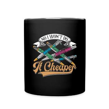 Pen Turning Kit - Full Colour Mug - black - Front