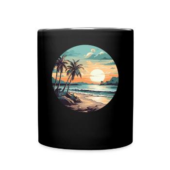 Island Beach Holiday Sun - Mug uni - noir - Devant