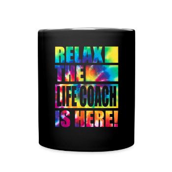 Life Coach Funny Saying - Full Colour Mug - black - Front