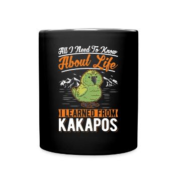 Kakapo Bird Night Parrot - Full Colour Mug - black - Front