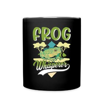 Frosch Flüsterer Geschenk Laubfrosch - Tasse einfarbig - Schwarz - Vorne