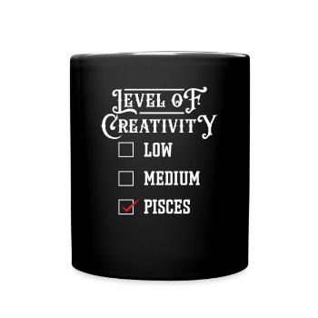 Astrologie Level Of Creativity Esoterik Zeichen - Tasse einfarbig - Schwarz - Vorne