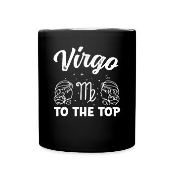Astrologie Vierge au sommet des signes ésotériques - Mug uni - noir - Devant