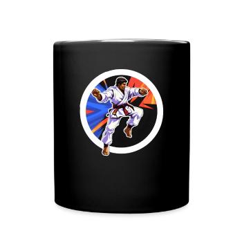 Karate Kampfkunst - Tasse einfarbig - Schwarz - Vorne