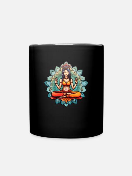 Yoga Méditation Femme - Mug uni - noir