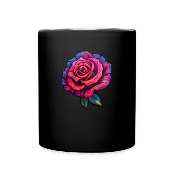 Vivid rose colors - Full Colour Mug - black - Front