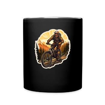 Mountainbike - Tasse einfarbig - Schwarz - Vorne