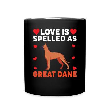 Great Dane Gifts - Tasse einfarbig - Schwarz - Vorne