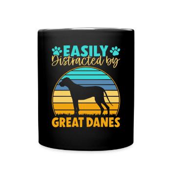 Great Dane Gifts - Full Colour Mug - black - Front