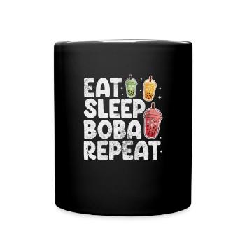 Bubble Tea Boba Tea Kawaii Geschenk - Tasse einfarbig - Schwarz - Vorne