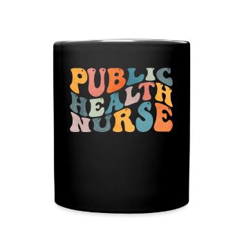 Groovy Public Health Nurse Health - Full Colour Mug - black - Front