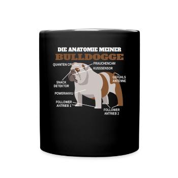 Chien Bulldog Dog Propriétaire Gechenkidee - Mug uni - noir - Devant