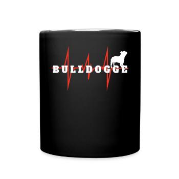 Hund Bulldogge Hundebesitzer Gechenkidee - Tasse einfarbig - Schwarz - Vorne