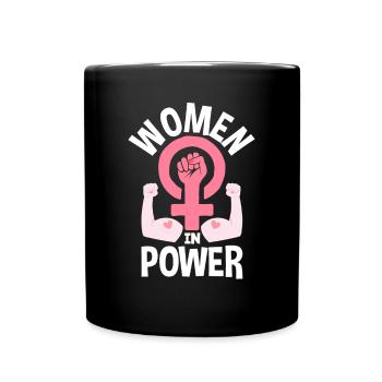 Feminismus Feministin - Tasse einfarbig - Schwarz - Vorne